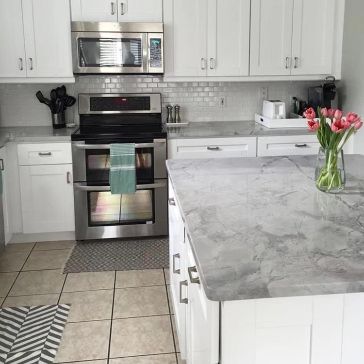 Super White Quartzite Kitchen Countertop (1)