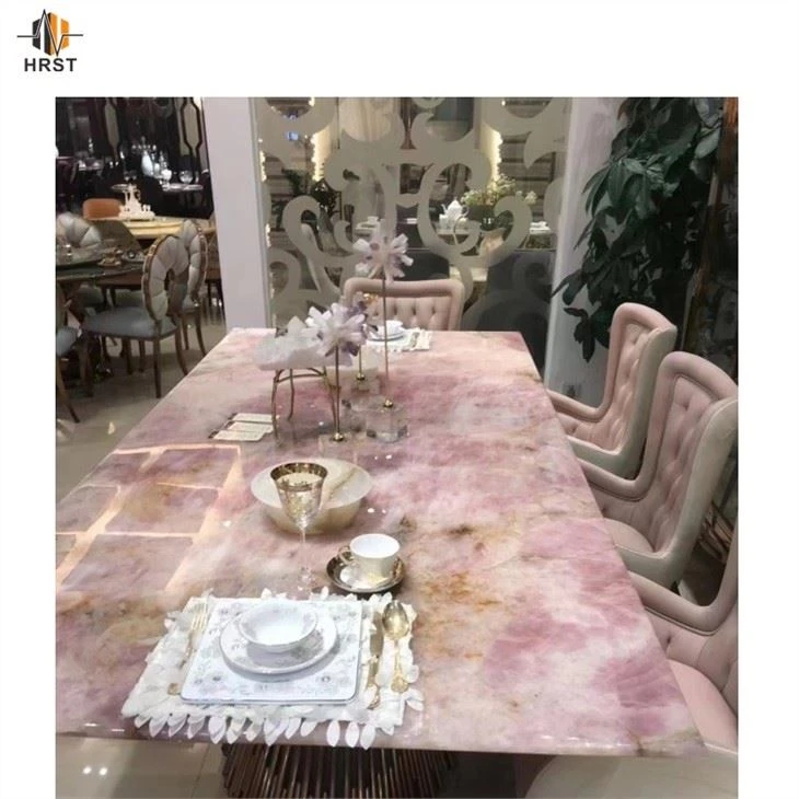 pink Quartzite dinning table pink Quartzite dinning table